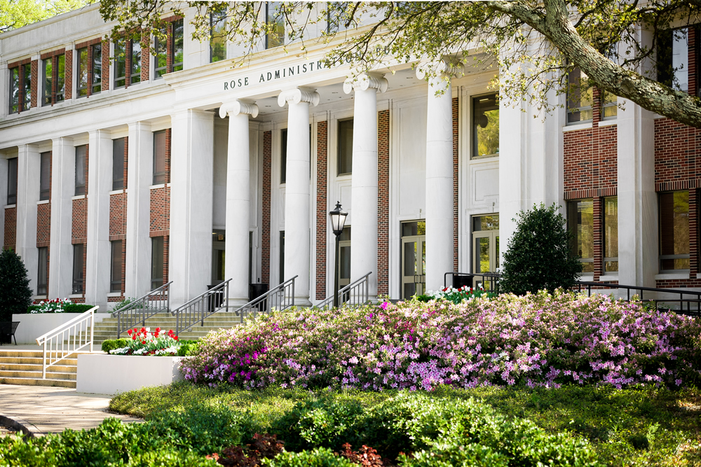 Scenic building with columns